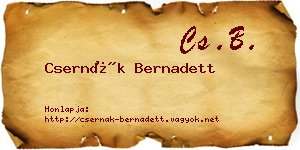 Csernák Bernadett névjegykártya